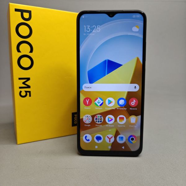 Смартфон Xiaomi POCO M5 4/64 ГБ RU, Dual nano SIM, черный