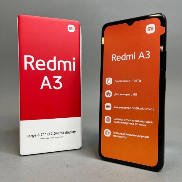 Смартфон Xiaomi Redmi A3 4/128 ГБ (EAC), Dual nano SIM, черный