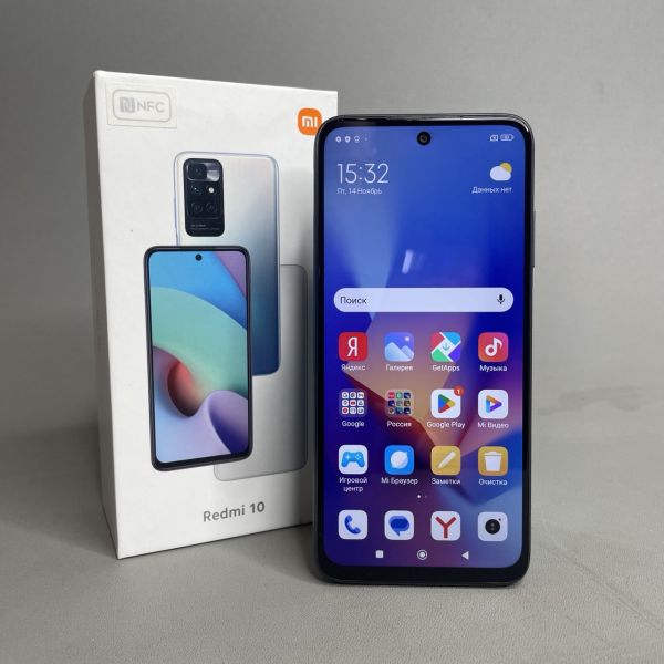 Смартфон Xiaomi Redmi 10 2022 4/64 ГБ RU, Dual nano SIM, серый карбон