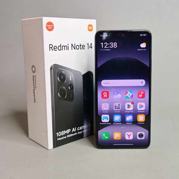 Смартфон Xiaomi Redmi Note 14 4G 8/256 ГБ RU, Dual nano SIM, Midnight Black