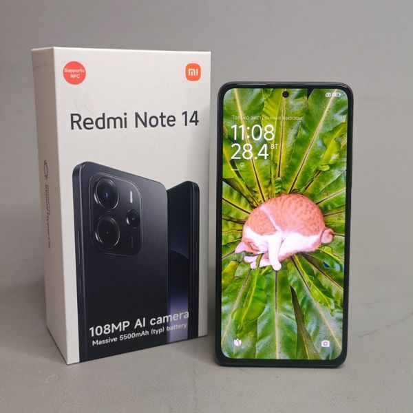 Смартфон Xiaomi Redmi Note 14 4G 6/128 ГБ RU, Dual nano SIM, черный