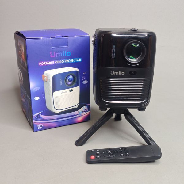 Портативный проектор Umiio Q2 с HDMI, 1920х1080 Full HD, Android TV, черный