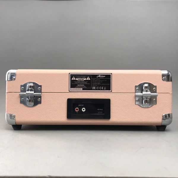 Виниловый проигрыватель ALIVE AUDIO Glam, ручной, розовый glm-01-bu