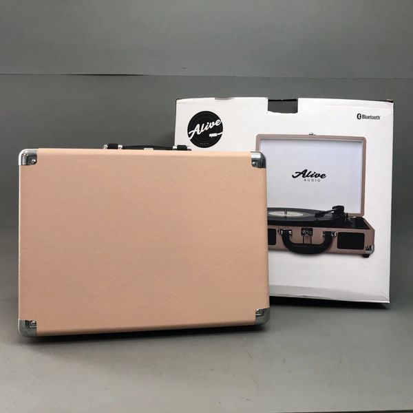 Виниловый проигрыватель ALIVE AUDIO Glam, ручной, розовый glm-01-bu