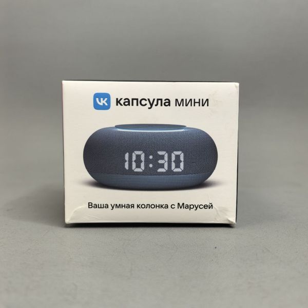 Умная колонка VK Капсула Мини с голосовым помощником Марусей, MRC02 Синяя