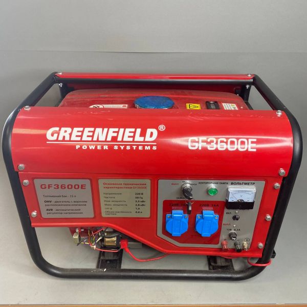 Бензиновый генератор Green Field GF3600E