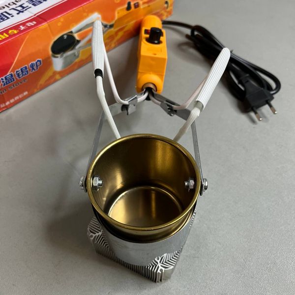 Тигель электрический для пайки GEALFIS  300Вт, ванночка для олова диаметр 70мм высота 70мм (до 450C)