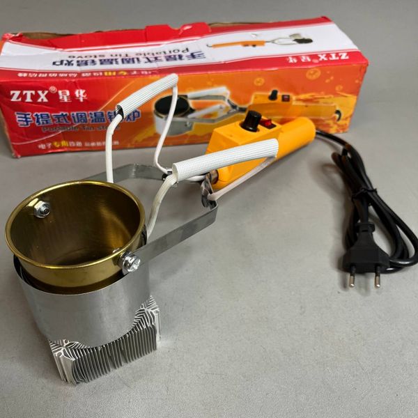 Тигель электрический для пайки GEALFIS  300Вт, ванночка для олова диаметр 70мм высота 70мм (до 450C)