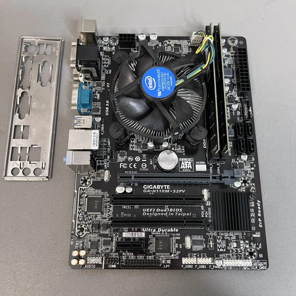 Комплект мат. плата Gigabyte GA-H110M-S2V s-1151 + Core i5-7400 + 16Gb + кулер