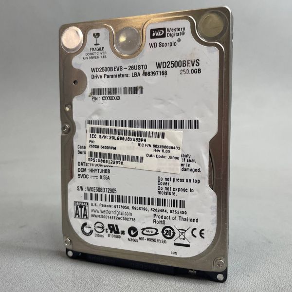 Жесткий диск Western Digital WD2500BEVS 250Gb 5400 SATA 2,5