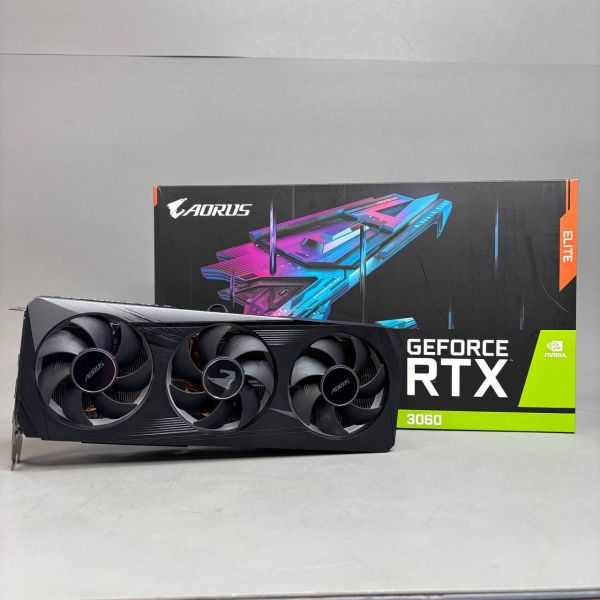 Видеокарта GIGABYTE AORUS GeForce RTX 3060 ELITE 12G (GV-N3060AORUS E-12GD) (rev. 2.0), Retail