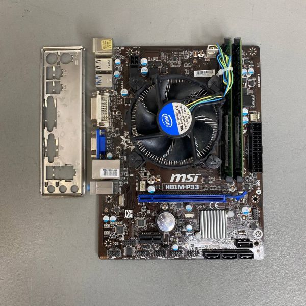 Комплект мат плата s-1150 + core i3-4130+ 8gb + кулер