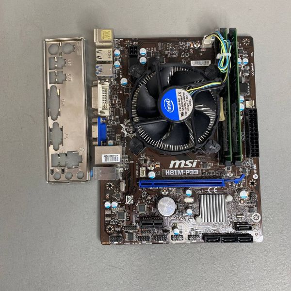 Комплект мат плата s-1150(H81) + core i5-4570+ 8Gb+ кулер