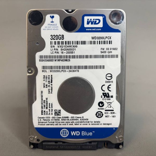 Жесткий диск Western Digital WD3200LPCX 320Gb 5400 SATAIII 2,5