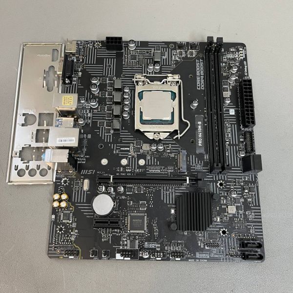 Комплект мат плата MSI H410M-B s-1200 + Celeron G5905
