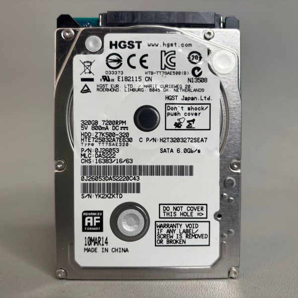 Жесткий диск Hitachi HTE725032A7E630 320Gb 7200 SATAIII 2,5