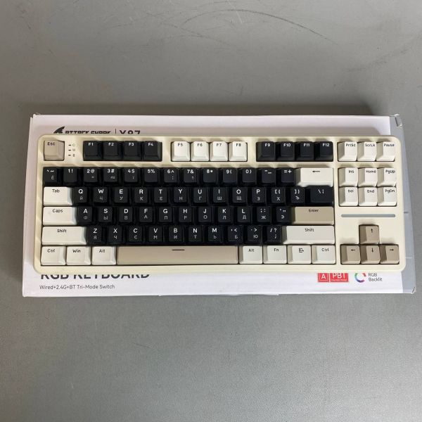 Клавиатура Attack Shark X87, беспроводная, механическая, черно-белая