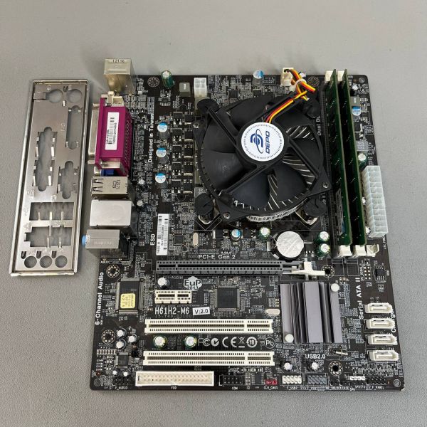 Комплект: мат.плата ECS H61H2-M6 (V2.0) + Intel Core i5-3470 + 8Gb DDR3 + Кулер