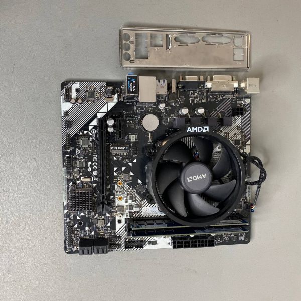 Комплект Материнская плата Asrock A320M-HDV + Ryzen 3 Pro 2200G+8Gb+Кулер