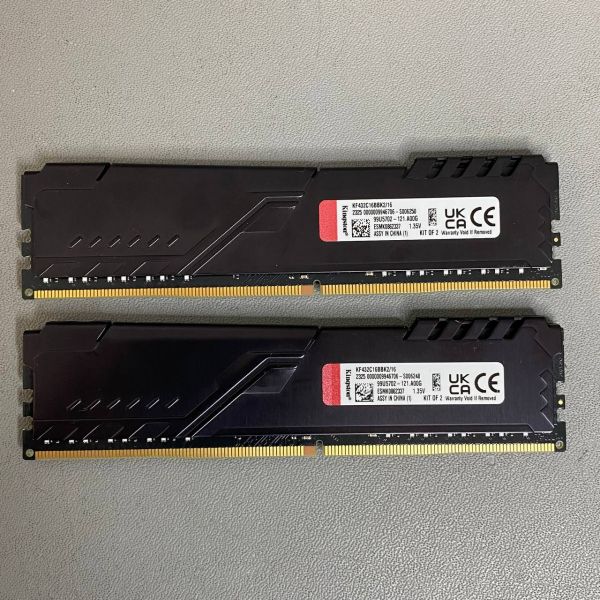 Оперативная память Kingston DDR4 16Gb (2x8Gb) 3200 MHz pc-25600 FURY Beast Black (KF432C16BBK2/16)