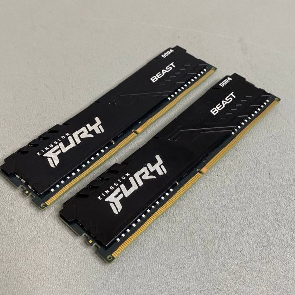 Оперативная память Kingston DDR4 16Gb (2x8Gb) 3200 MHz pc-25600 FURY Beast Black (KF432C16BBK2/16)