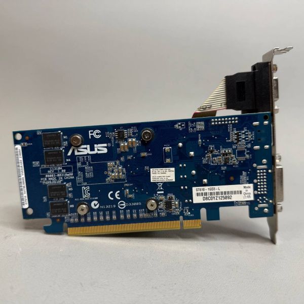 Видеокарта 1Gb GeForce 610 GT, PCI-E, ASUS GT610-1GD3-L