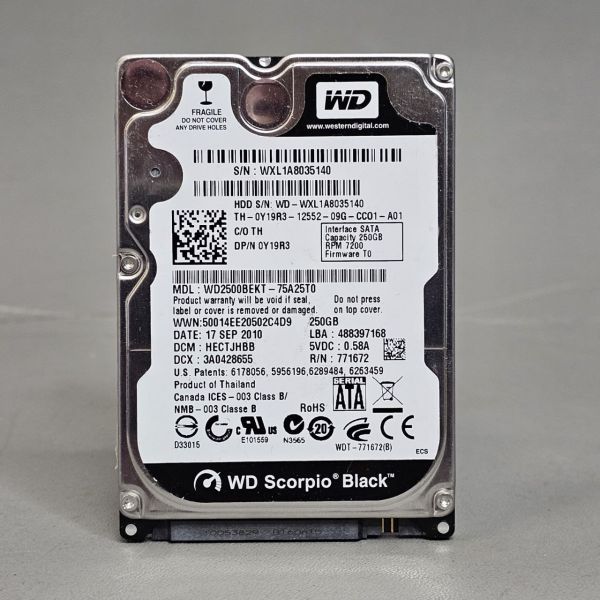 WD Scorpio Black 250 GB (WD2500bekt)