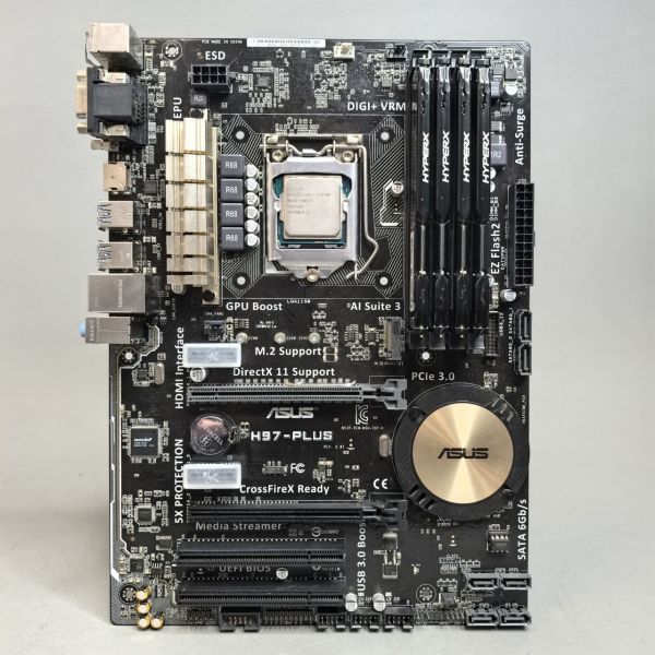 Комплект мат плата Asus H97-Plus s-1150 + Core i7 -4790k + 24Gb