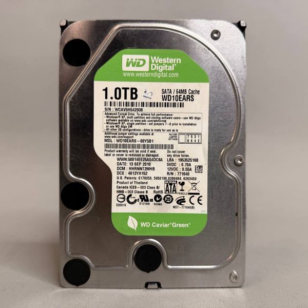 Жесткий диск Western Digital WD10EARS 1Tb SATAII 3,5