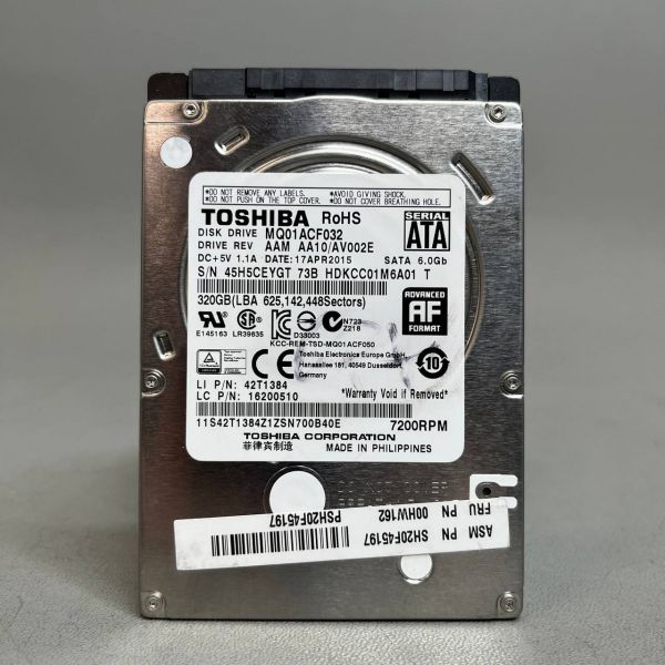 Жесткий диск Toshiba 320 гб MQ01ABF032