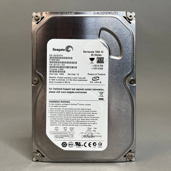 Жесткий диск Seagate Barracuda 80gb / ST380815AS