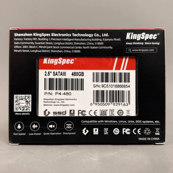 SSD-накопитель KingSpec P4-480, 480GB, 2.5