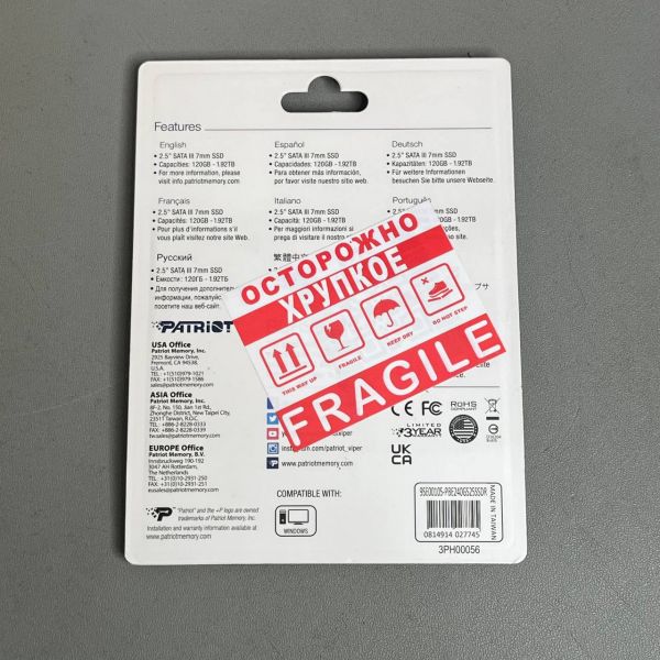 SSD Patriot 240GB BURST PBE240GS25SSDR SATA 2.5