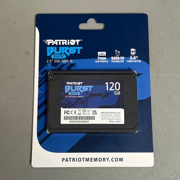 SSD  Patriot Memory BURST ELITE 120GB PBE120GS25SSDR, черный