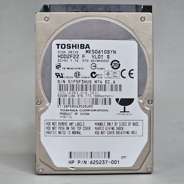 Жесткий диск  Toshiba 500 Гб MK5061GSYN 500 Гб SATA-II