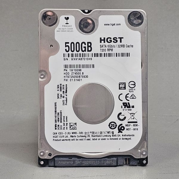 Жесткий диск HGST HTS725050B7E630 500Gb 7200 SATAIII 2,5