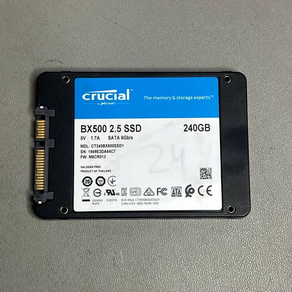 SSD-накопитель Crucial BX500 CT240BX500SSD1, 240GB, 2.5