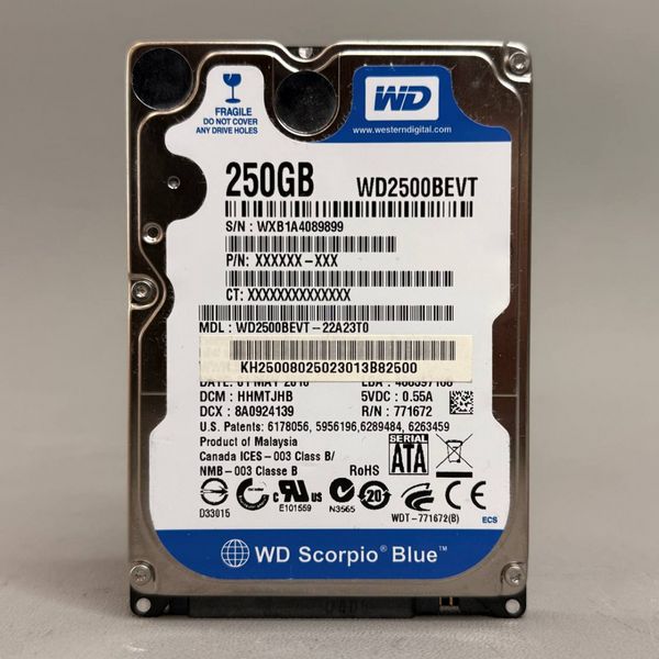 Жесткий диск Western Digital WD2500BEVT 250Gb 5400 SATAII 2,5