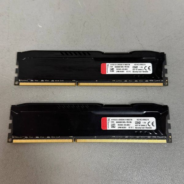 Оперативная память Kingston HyperX FURY Black Series 8Gbx2 [HX316C10FBK2/16]