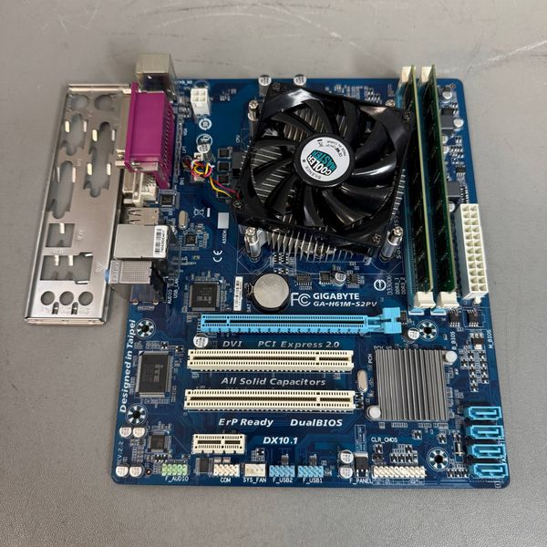Комплект Материнская плата Gigabyte GA-H61M-S2PV + intel Core i7-2600 + 16Gb