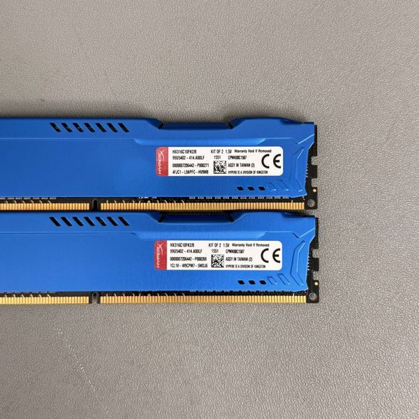 Оперативная память для компьютера HyperX Fury 8ГБ (4Гбх2) DDR3 1600 МГц DIMM HX316C10FK2/8 CL10