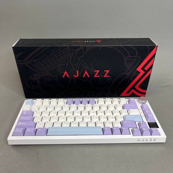 Клавиатура проводная + беспроводная AJAZZ AK820 Pro белая