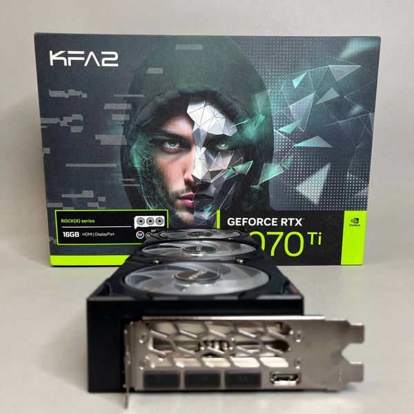 Видеокарта KFA2 GeForce RTX 5070 Ti ROCK(X) OC 3FAN RGB Black [57IZN6MDBUEK]