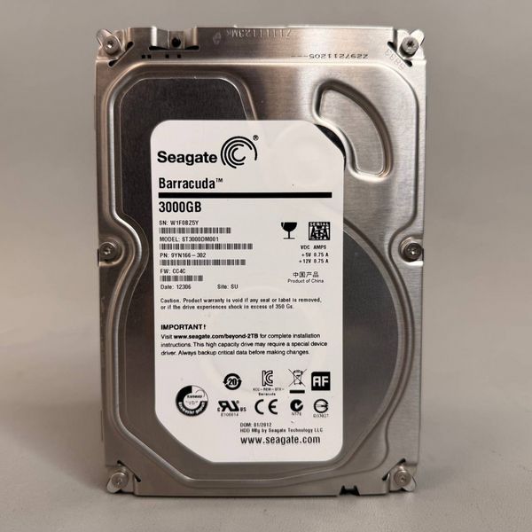 Жесткий диск SATA-3 3Tb Seagate 7200 Barracuda [ST3000DM001]
