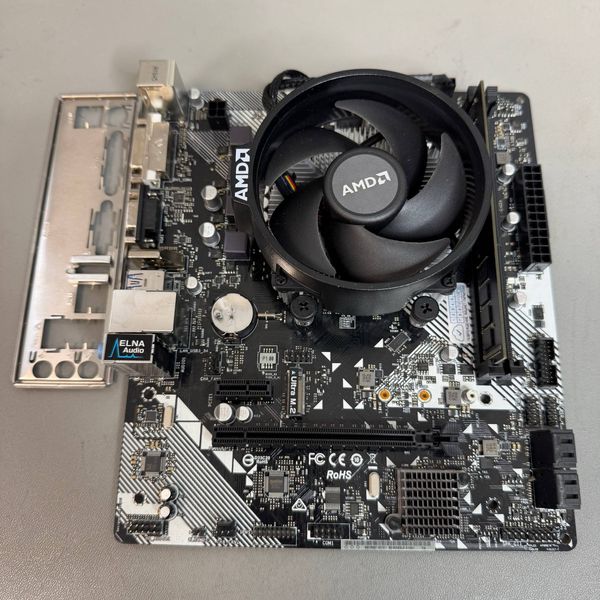 Комплект Материнская плата Asrock A320M-HDV + Ryzen 3 2200G+8Gb+Кулер