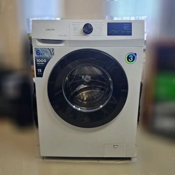 Стиральная машина DEXP WM-F610DHE/WBSu, с автовзвешиванием, 15 программ