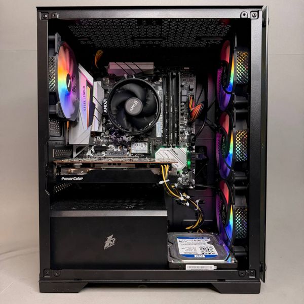 Игровой ПК Ryzen 5 5500 / 16Gb / 256Gb m.2 / 500Gb HDD / 8Gb RX6600