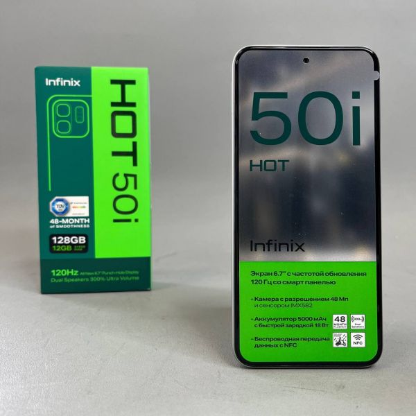 Смартфон Infinix HOT 50i 6/128 ГБ Global для РФ, Dual nano SIM, titanium grey