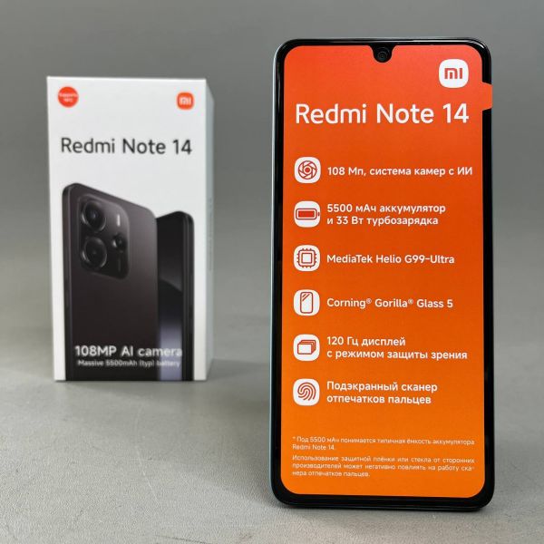 Смартфон Xiaomi Redmi Note 14 4G 6/128 ГБ, Dual nano SIM, синий
