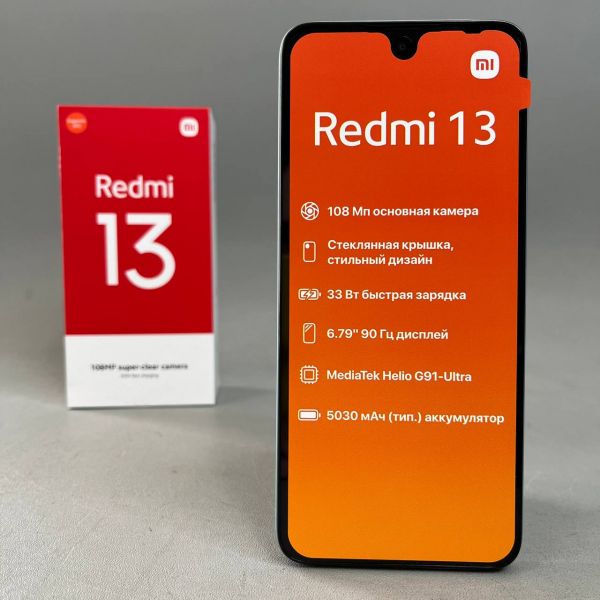 Смартфон Xiaomi Redmi 13 6/128 ГБ Ростест, Dual nano SIM,  синий